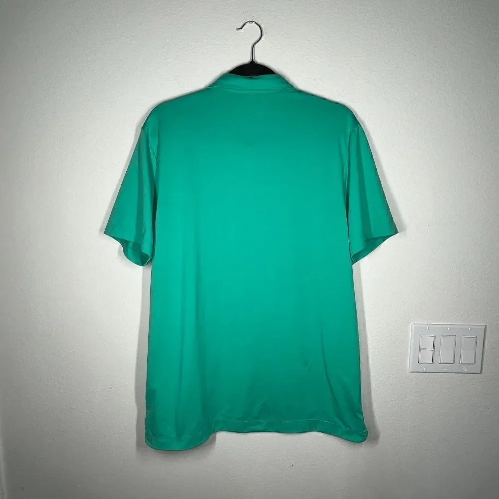 Nike Golf Polo Green Shirt Dri-Fit Performance Mens Size Large